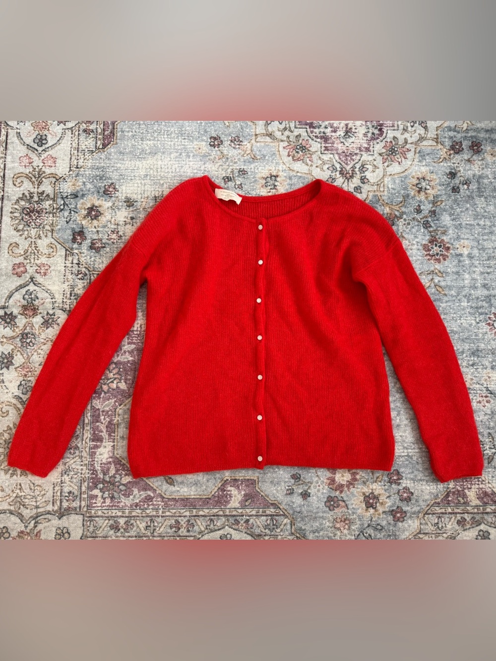 Sezane Red Gaspard Cardigan